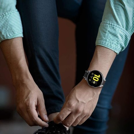 Strap-it Strap-it Bracelet acier Samsung Galaxy Watch Active (argent/noir)