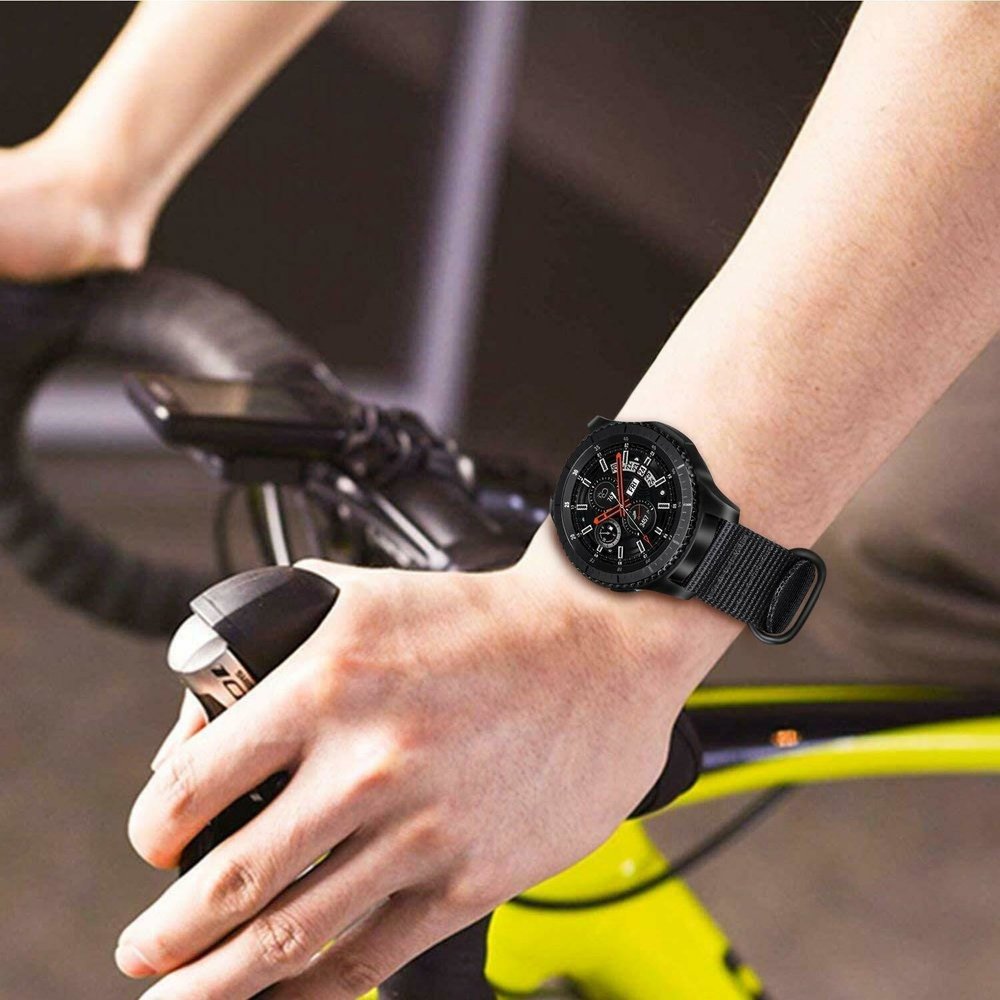 Strap-it Strap-it Bracelet nylon boucle Samsung Galaxy Watch 42mm (noir)