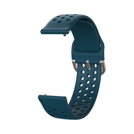 Strap-it Strap-it Bracelet silicone avec trous Samsung Galaxy Watch Active (vert pin)