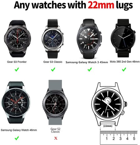 Strap-it Strap-it Bracelet silicone Samsung Gear S3 (rouge)