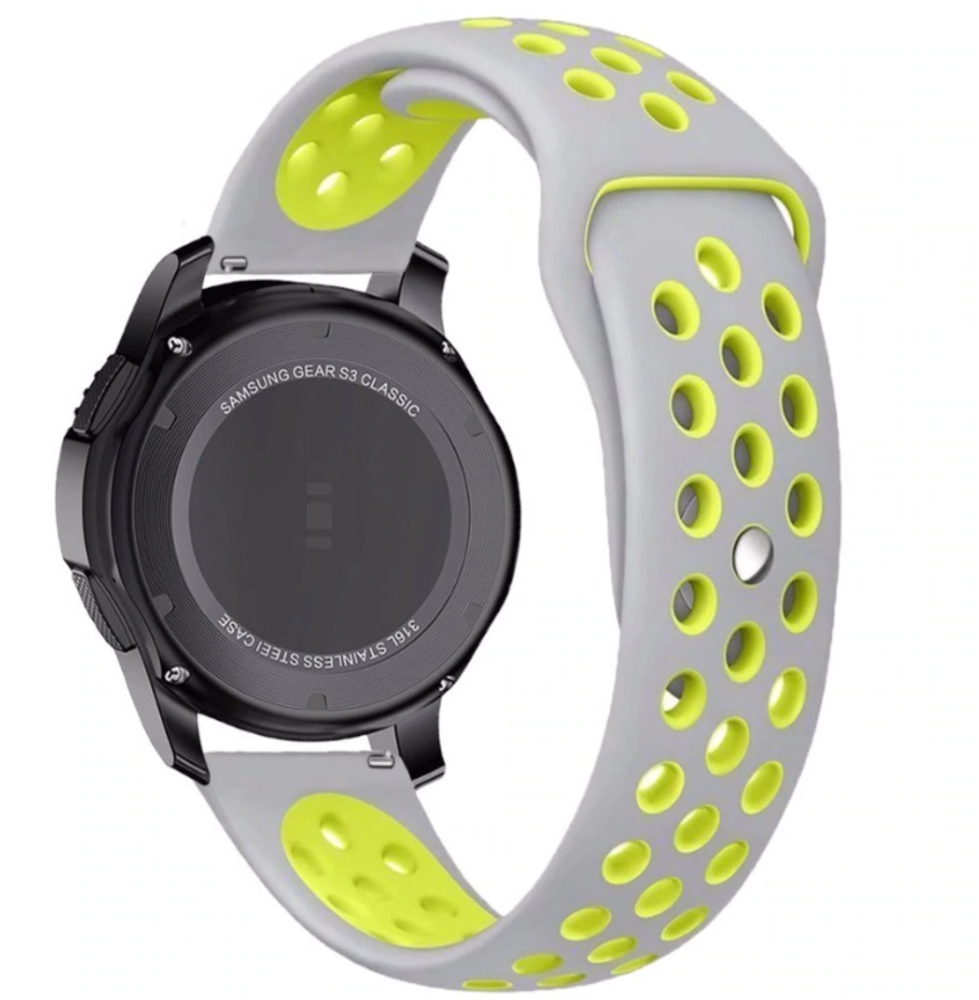 Strap-it Strap-it Bracelet sport Samsung Gear S3 (gris/jaune)