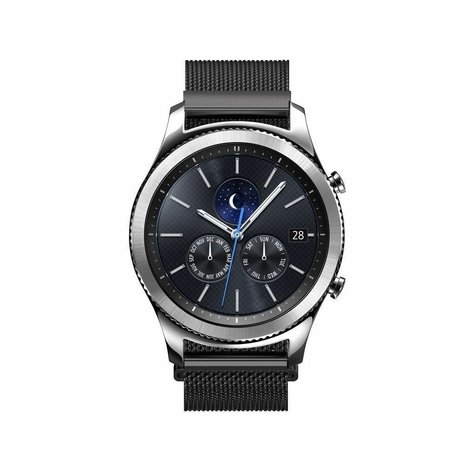 Strap-it Strap-it Bracelet Milanais Samsung Gear S3 (noir) Strap-it Strap-it Bracelet Milanais Samsung Gear S3 (noir)