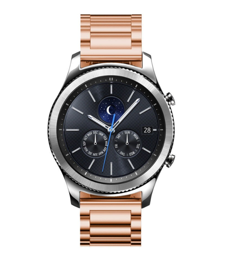 Strap-it Strap-it Bracelet acier Samsung Gear S3 (or rose)