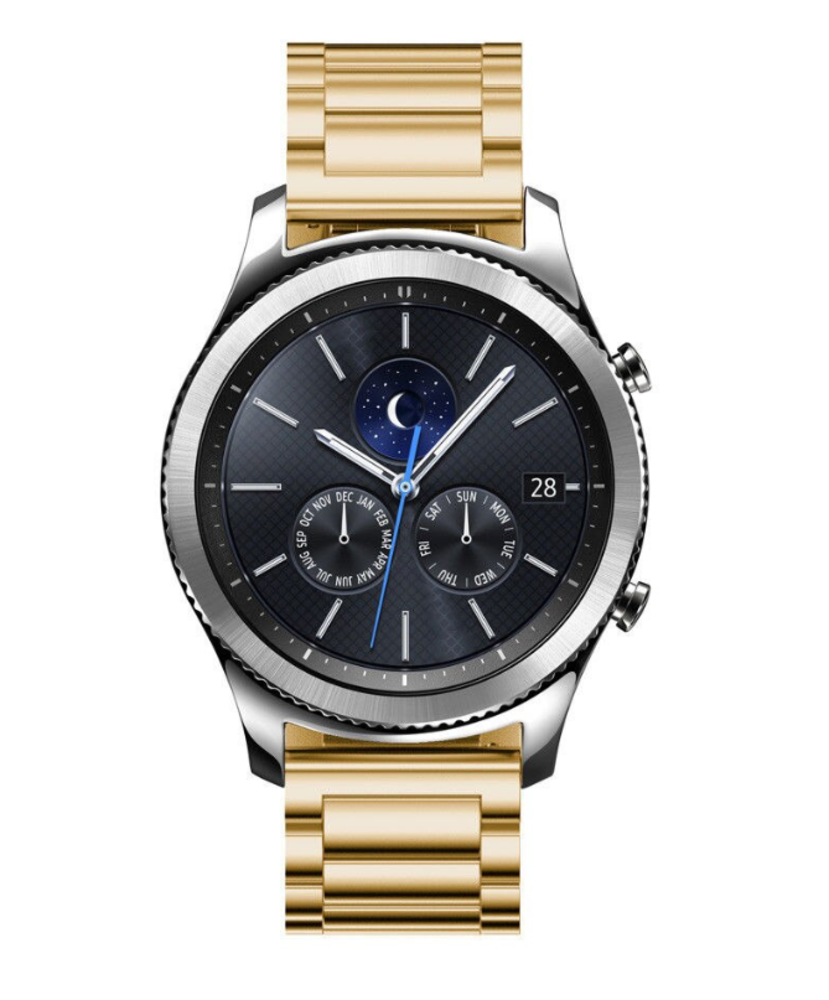 Strap-it Strap-it Bracelet acier Samsung Gear S3  (or)
