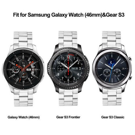 Strap-it Strap-it Bracelet acier Samsung Gear S3 (argent/noir)