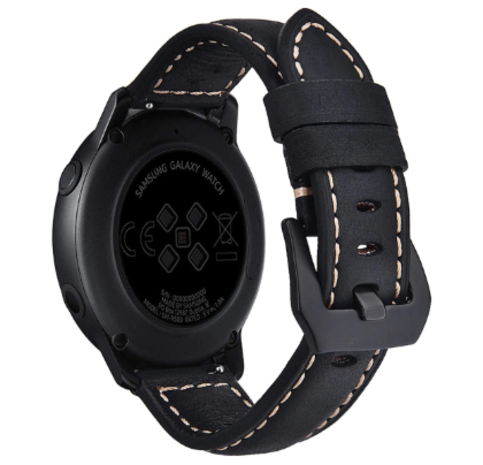 Strap-it Strap-it Bracelet cuir Samsung Galaxy Watch Active (noir) Strap-it Strap-it Bracelet cuir Samsung Galaxy Watch Active (noir)