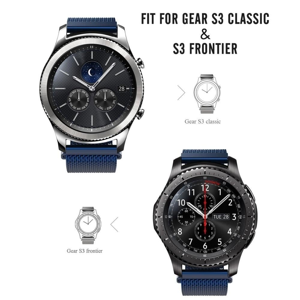 Strap-it Strap-it Bracelet Milanais Samsung Gear S3 (bleu)