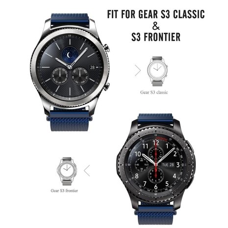 Strap-it Strap-it Bracelet Milanais Samsung Gear S3 (bleu)