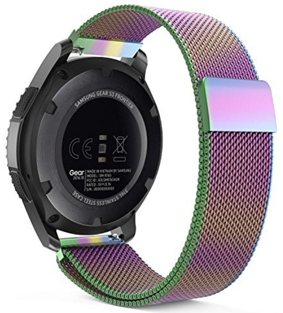 Strap-it Strap-it Bracelet Milanais Samsung Gear S3 (arc-en-ciel)
