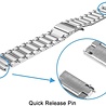 Strap-it Strap-it Samsung Galaxy Watch 3 bracelet acier 45mm (argent) Strap-it Strap-it Samsung Galaxy Watch 3 bracelet acier 45mm (argent)