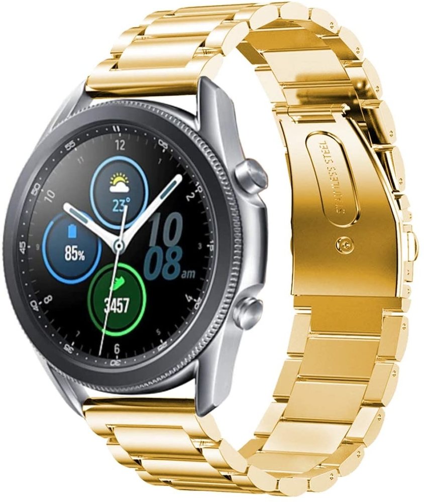 Strap-it Strap-it Samsung Galaxy Watch 3 bracelet acier 45mm (or)