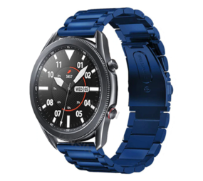 Strap-it Bracelet acier Samsung Galaxy Watch 3 45mm (bleu)