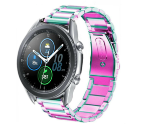 Strap-it Bracelet acier Samsung Galaxy Watch 3 45mm (arc-en-ciel)