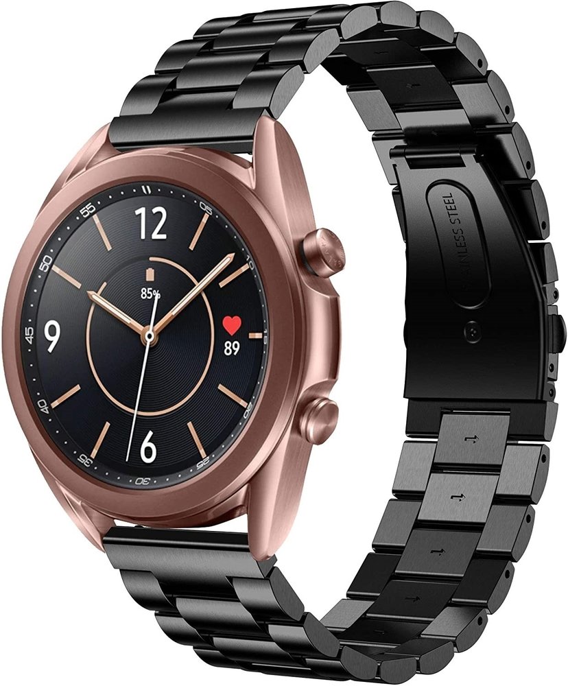 Strap-it Strap-it Bracelet acier Samsung Galaxy Watch 3 41mm (noir)