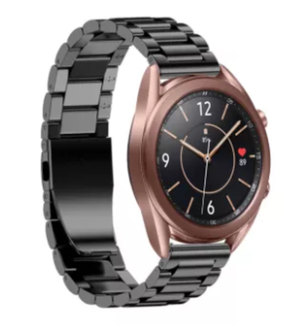 Strap-it Strap-it Bracelet acier Samsung Galaxy Watch 3 41mm (noir)