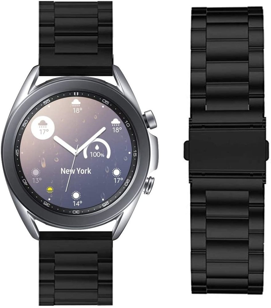 Strap-it Strap-it Bracelet acier Samsung Galaxy Watch 3 41mm (noir)