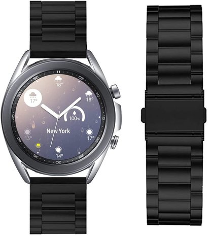 Strap-it Strap-it Bracelet acier Samsung Galaxy Watch 3 41mm (noir)