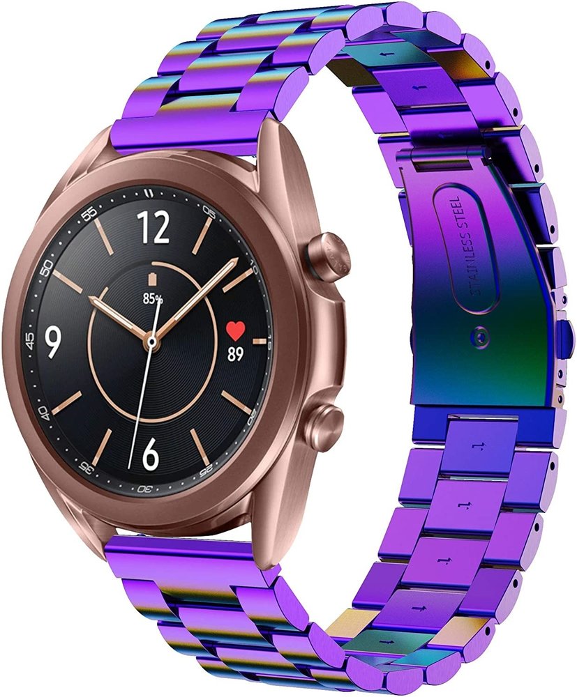 Strap-it Strap-it Bracelet acier Samsung Galaxy Watch 3 41mm (arc-en-ciel) Strap-it Strap-it Bracelet acier Samsung Galaxy Watch 3 41mm (arc-en-ciel)