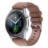Strap-it Bracelet silicone Samsung Galaxy Watch 3 45mm (marron café)