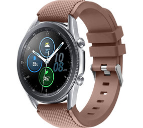 Strap-it Bracelet silicone Samsung Galaxy Watch 3 45mm (marron café)