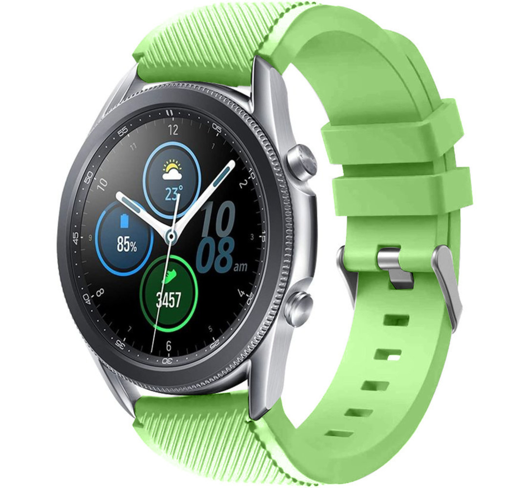 Strap-it Strap-it Bracelet silicone Samsung Galaxy Watch 3 45mm (vert clair)