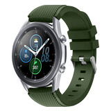 Strap-it Bracelet silicone Samsung Galaxy Watch 3 45mm (vert armée)