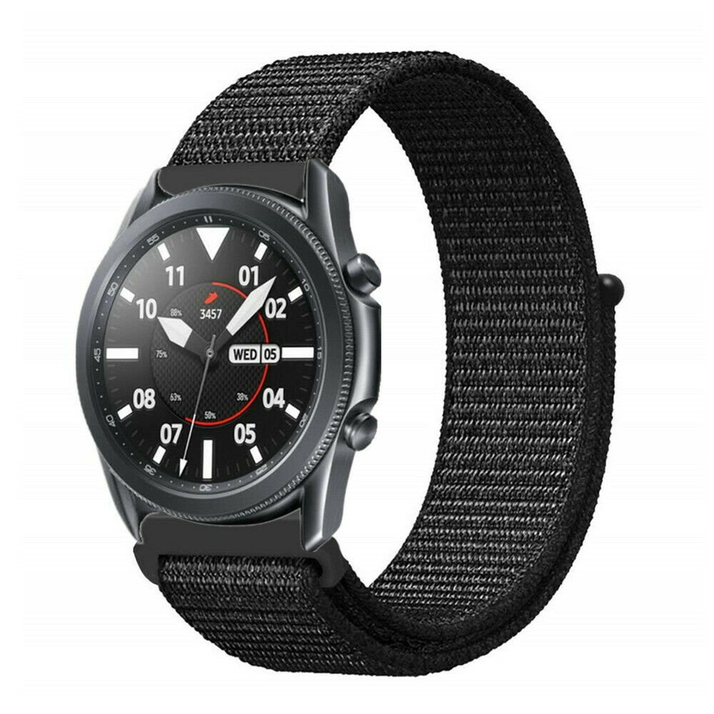 Strap-it Strap-it Bracelet nylon Samsung Galaxy Watch 3 45mm (noir)