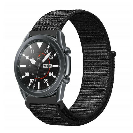 Strap-it Strap-it Bracelet nylon Samsung Galaxy Watch 3 45mm (noir)