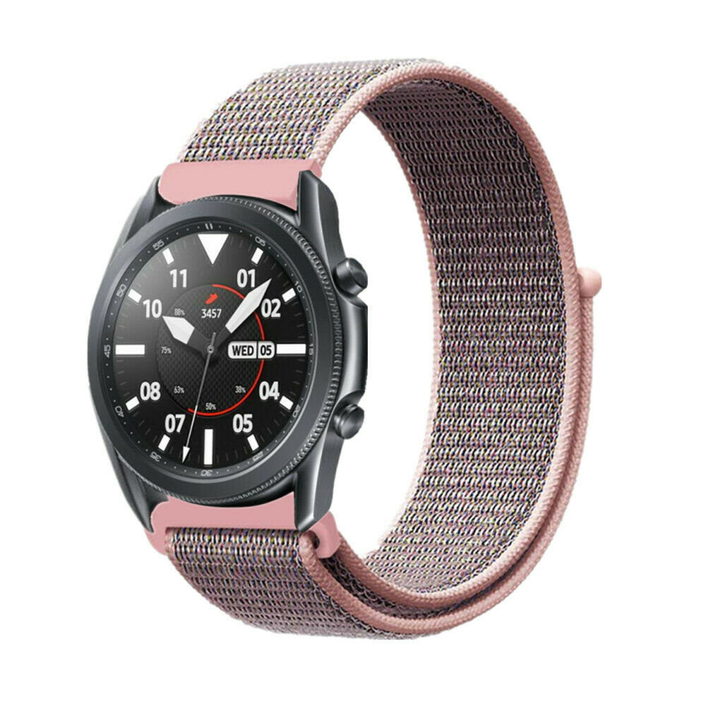 Strap-it Strap-it Bracelet nylon Samsung Galaxy Watch 3 45mm (rose sable)