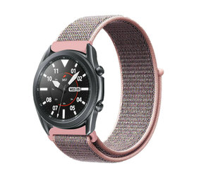 Strap-it Bracelet nylon Samsung Galaxy Watch 3 45mm (rose sable)
