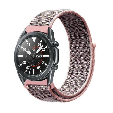 Strap-it Strap-it Bracelet nylon Samsung Galaxy Watch 3 45mm (rose sable)