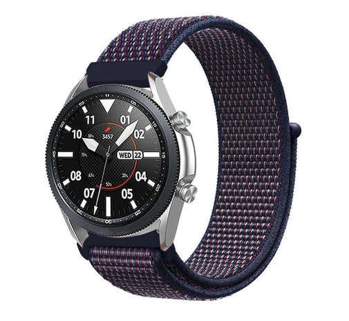 Strap-it Strap-it Bracelet nylon Samsung Galaxy Watch 3 45mm ((violet-bleu)