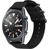 Strap-it Bracelet nylon boucle Samsung Galaxy Watch 3 45mm (noir)