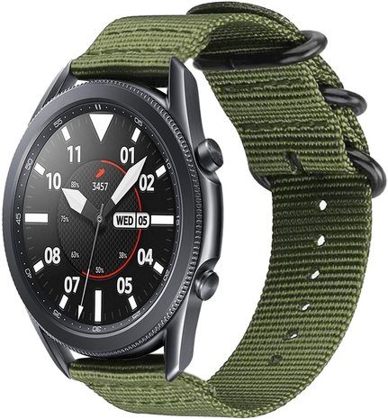 Strap-it Strap-it Bracelet nylon boucle Samsung Galaxy Watch 3 45mm (vert) Strap-it Strap-it Bracelet nylon boucle Samsung Galaxy Watch 3 45mm (vert)