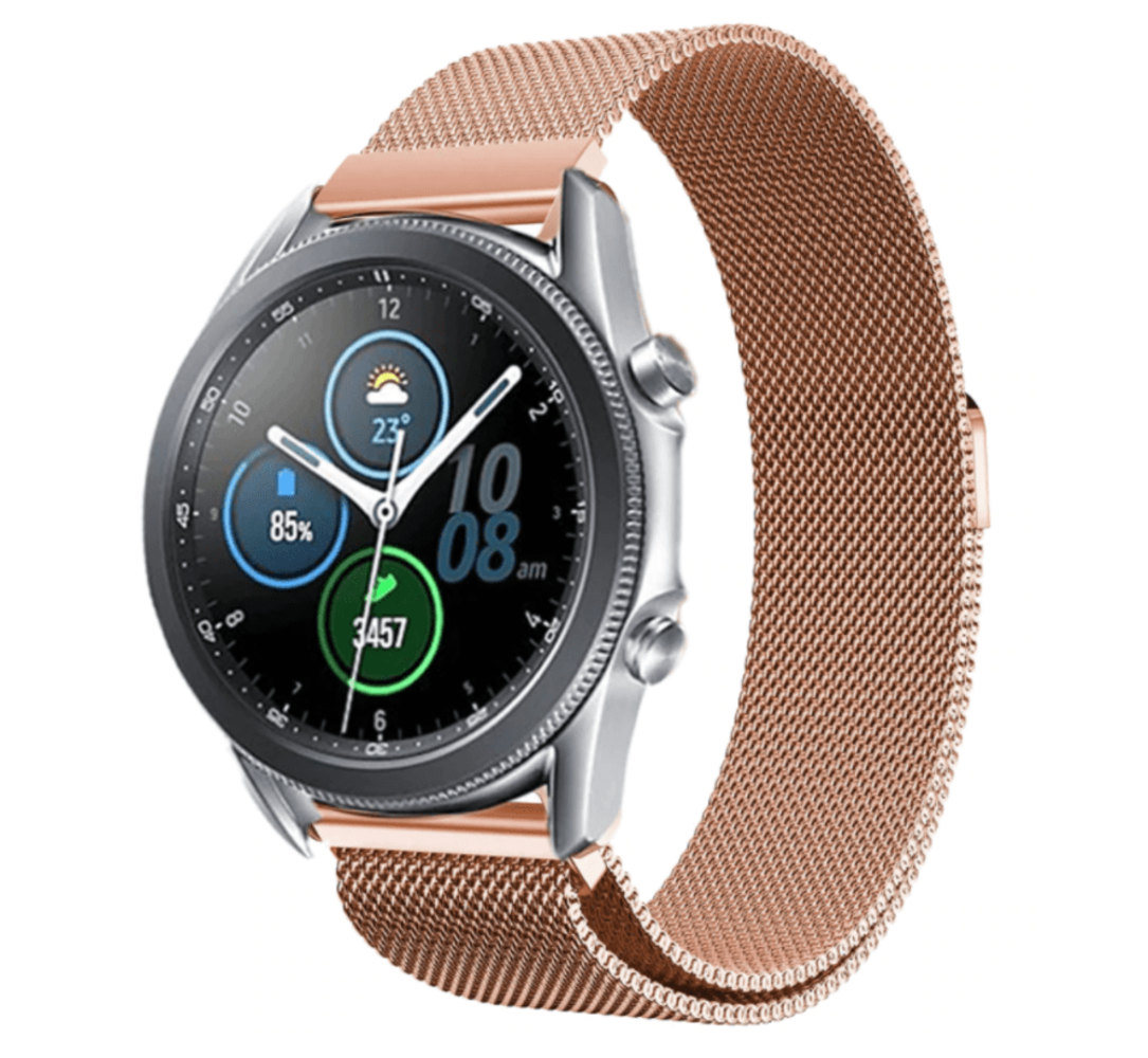 Strap-it Strap-it Bracelet Milanais Samsung Galaxy Watch 3 45mm (or rose)