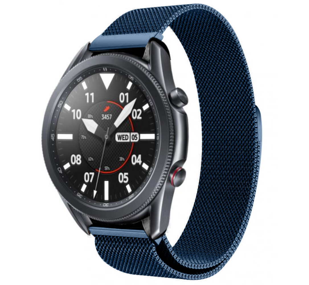 Strap-it Strap-it Bracelet Milanais Samsung Galaxy Watch 3 45mm (bleu)