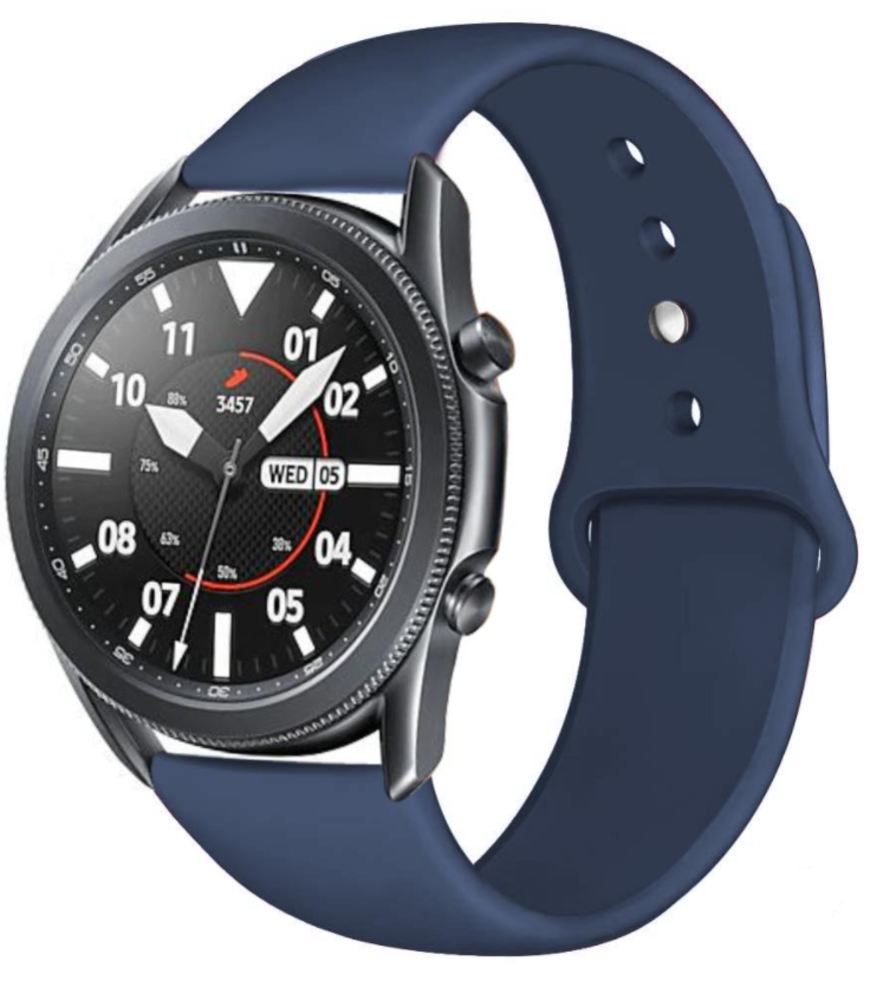 Strap-it Strap-it Bracelet sport Samsung Galaxy Watch 3 45mm (bleu foncé)