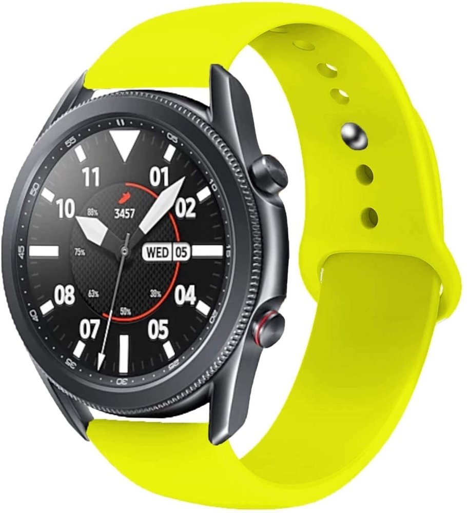 Strap-it Strap-it Bracelet sport Samsung Galaxy Watch 3 45mm (jaune) Strap-it Strap-it Bracelet sport Samsung Galaxy Watch 3 45mm (jaune)