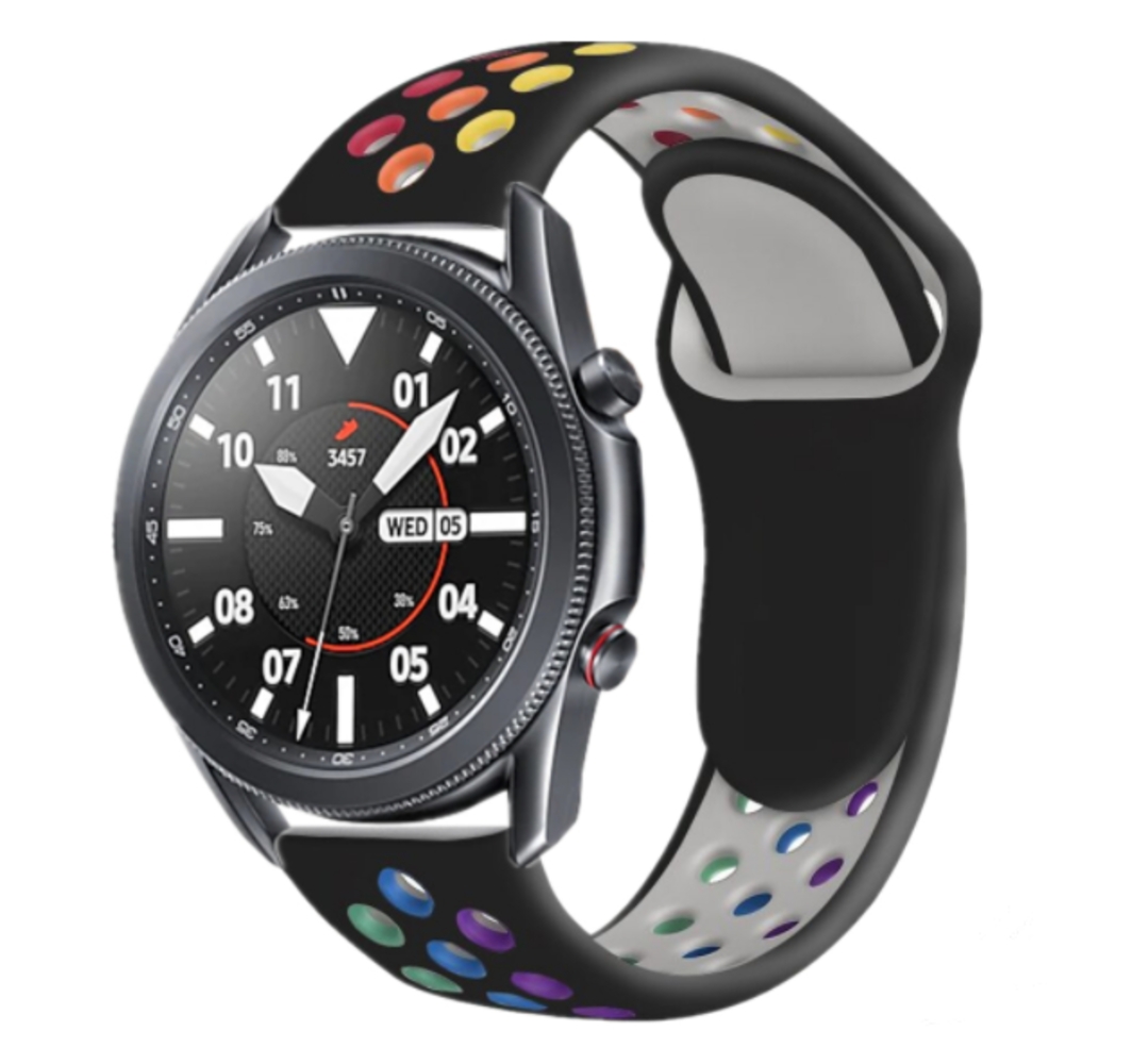 Strap-it Strap-it Bracelet sport Samsung Galaxy Watch 3 45mm (noir/multicolore)