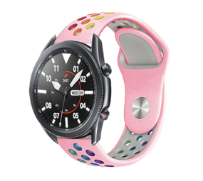 Strap-it Bracelet sport Samsung Galaxy Watch 3 45mm (rose/multicolore)