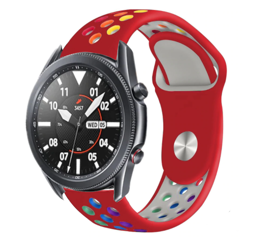 Strap-it Strap-it Bracelet sport Samsung Galaxy Watch 3 45mm (rouge/multicolore)