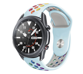 Strap-it Bracelet sport Samsung Galaxy Watch 3 45mm (bleu clair/multicolore)