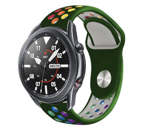 Strap-it Bracelet sport Samsung Galaxy Watch 3 45mm (vert armée/multicolore)