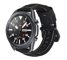 Strap-it Bracelet cuir Samsung Galaxy Watch 3 45mm (noir) 