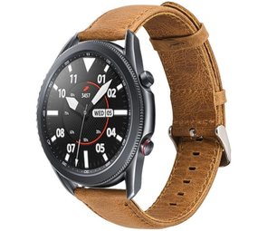 Strap-it Bracelet cuir Samsung Galaxy Watch 3 45mm (marron)