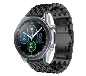 Strap-it Bracelet acier dragon Samsung Galaxy Watch 3 45mm (noir)