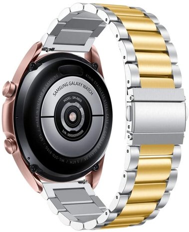 Strap-it Strap-it Bracelet acier Samsung Galaxy Watch 3 41mm (argent/or)