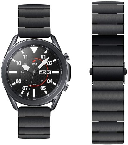 Strap-it Strap-it Bracelet métal Samsung Galaxy Watch 3 45mm (noir)