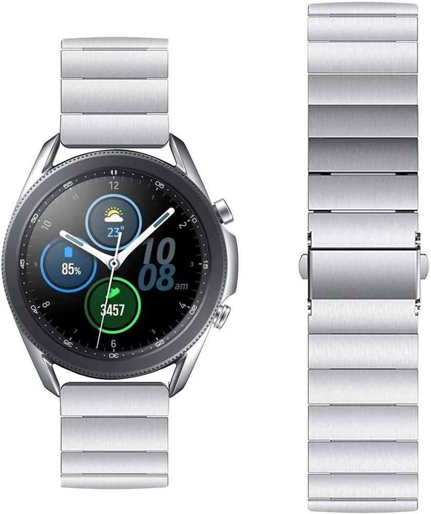 Strap-it Strap-it Bracelet métal Samsung Galaxy Watch 3 45mm (argent)