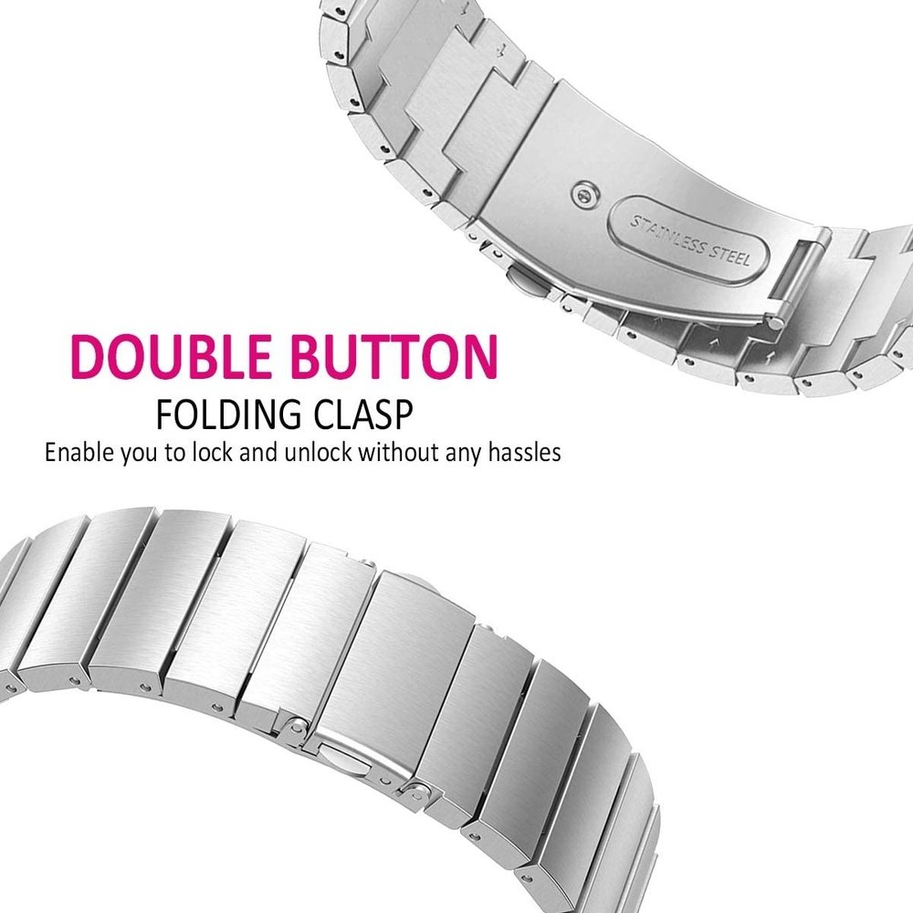 Strap-it Strap-it Bracelet métal Samsung Galaxy Watch 3 45mm (argent)